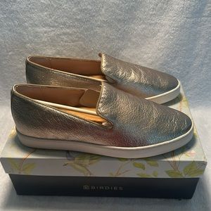 Birdies “The Swift” Gold Metallic Loafers